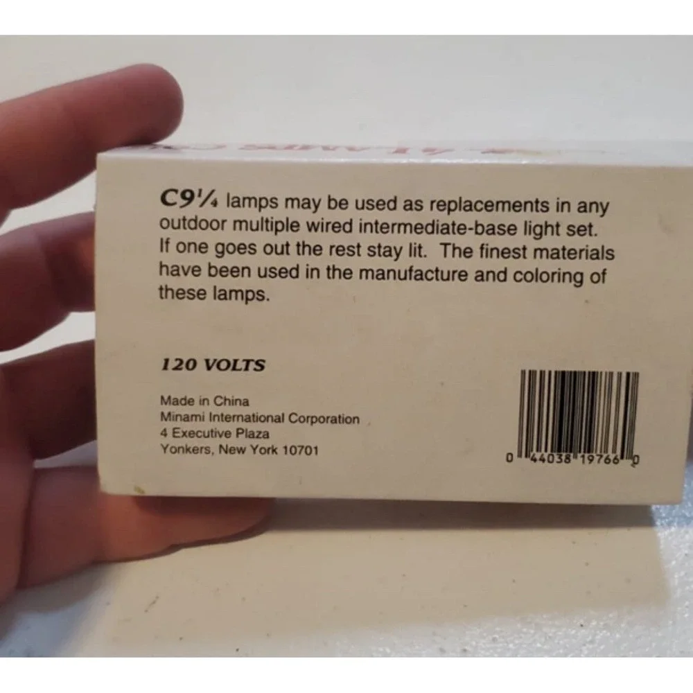 Vintage Celebrations 8-Orange‎ Bulbs C9 1/4 Ceramic  Replacement bulbs (2)